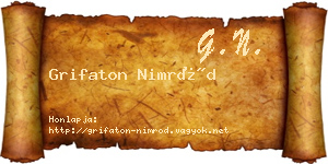Grifaton Nimród névjegykártya